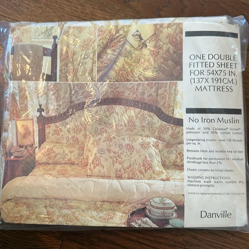 Vintage‎ new in packaging Danville Evening Song Fitted Sheet